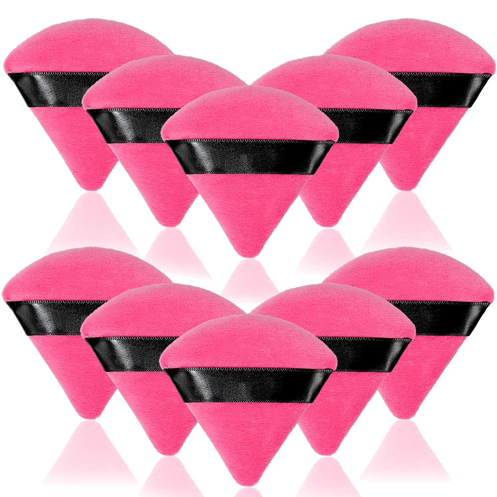 230816033622407_1 6 Pcs Triangle Powder Puff,Makeup Puff,Powder Puffs for Face Powder,Triangle Makeup Velour Puff,Triangle Sponges for Makeup,Loose Setting Powder Puff powder sponge makeup puffs(Black Flesh) - Image 1